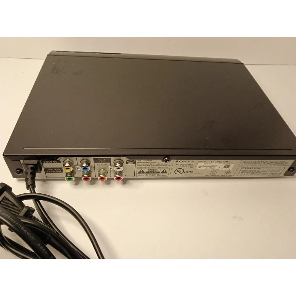 Sony DVP-SR210P CD/DVD Player with Remote TESTED & WORKS!
